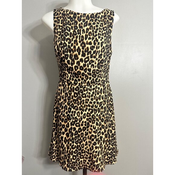 Reformation Elva Leopard Print Sleeveless Minidress 4 - Picture 2 of 9